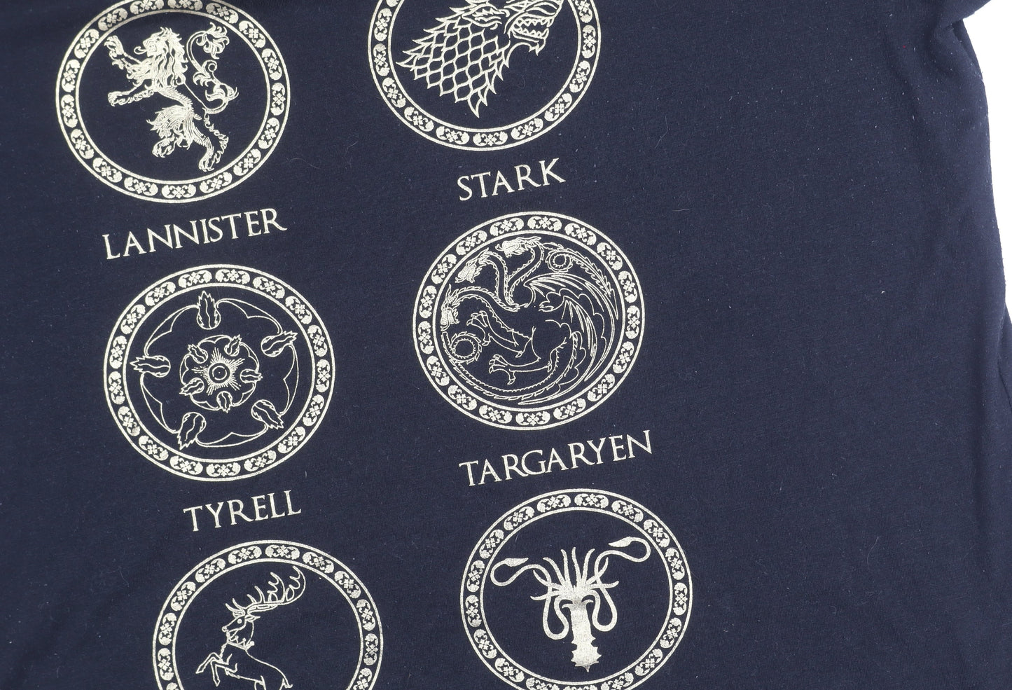 Game of Thrones Unisex Black T-Shirt Size 14