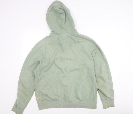 Marks and Spencer Men's Green Hooded Jacket Size L