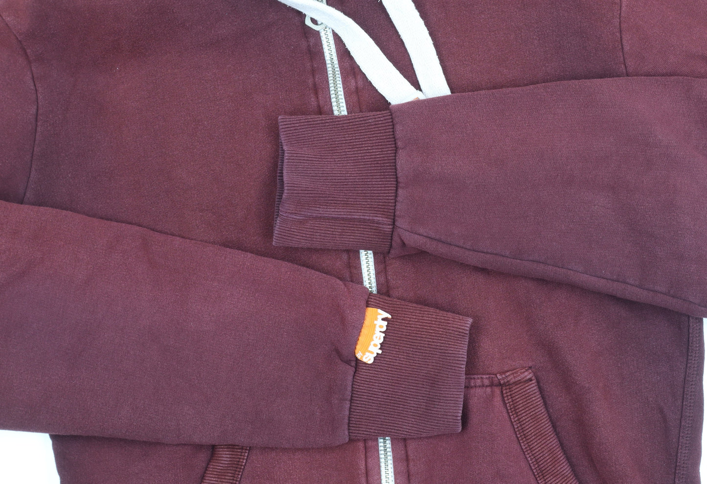 Superdry Men's Red Hooded Jacket, Size M, Casual Style