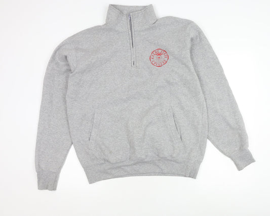 Champion Men's Grey College Logo Sweatshirt L