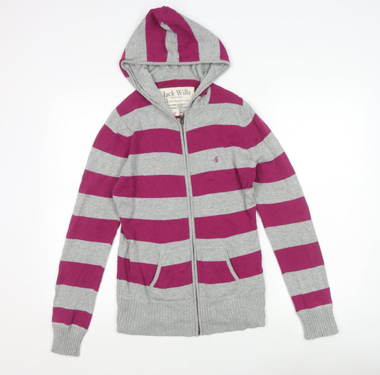 Jack Wills Women's Multicoloured Knit Jacket Size 14
