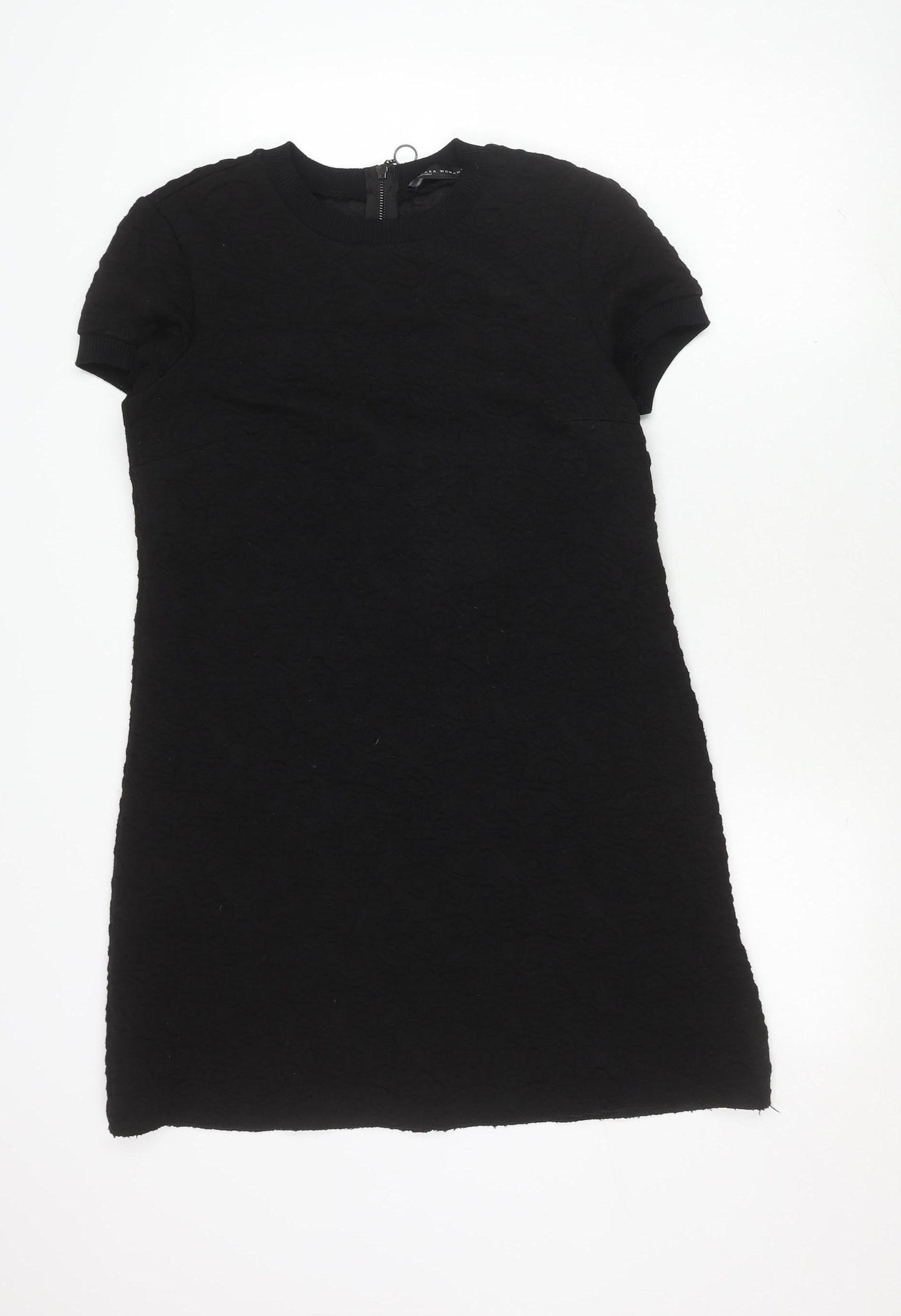 Zara Woman Black Shift Dress Size 12, Elegant Style
