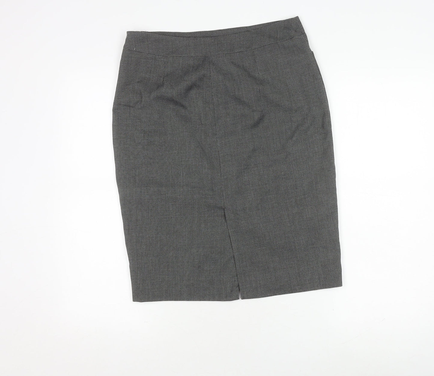 Mango Women's Grey Pencil Skirt - Size 12, Workwear Essential