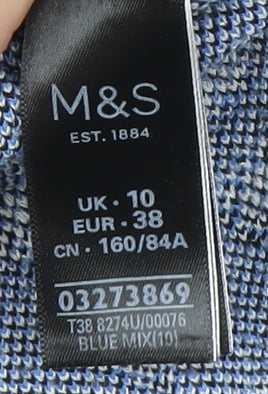 Per Una Women's Blue Animal Print Pencil Skirt Size 10