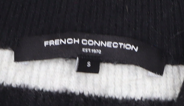 French Connection Women's Black Striped Pullover Jumper S