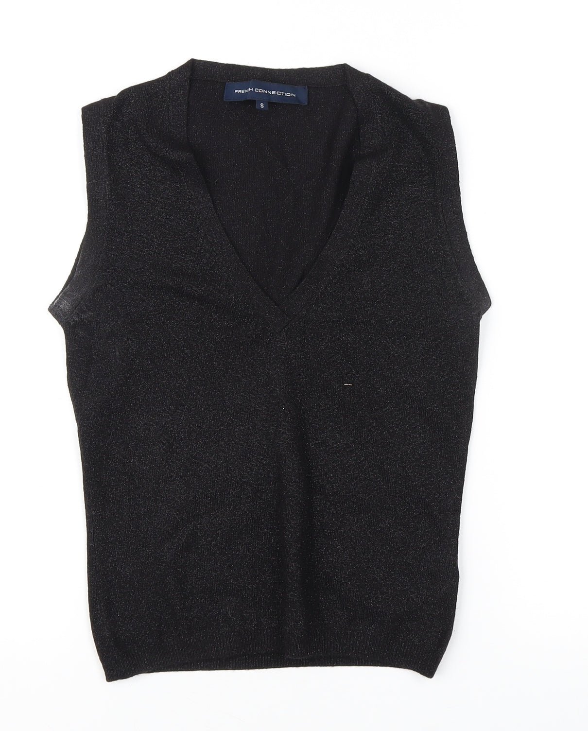 French Connection Women's Black Sleeveless V-Neck Tank Top