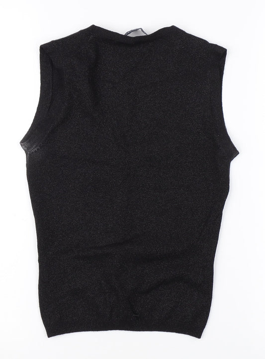French Connection Women's Black Sleeveless V-Neck Tank Top