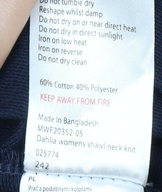 Mountain Warehouse Women's Blue High Neck Knit Top Size 14