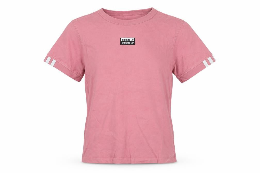 Womens UK Size XS adidas Pink 100% Cotton T-Shirt