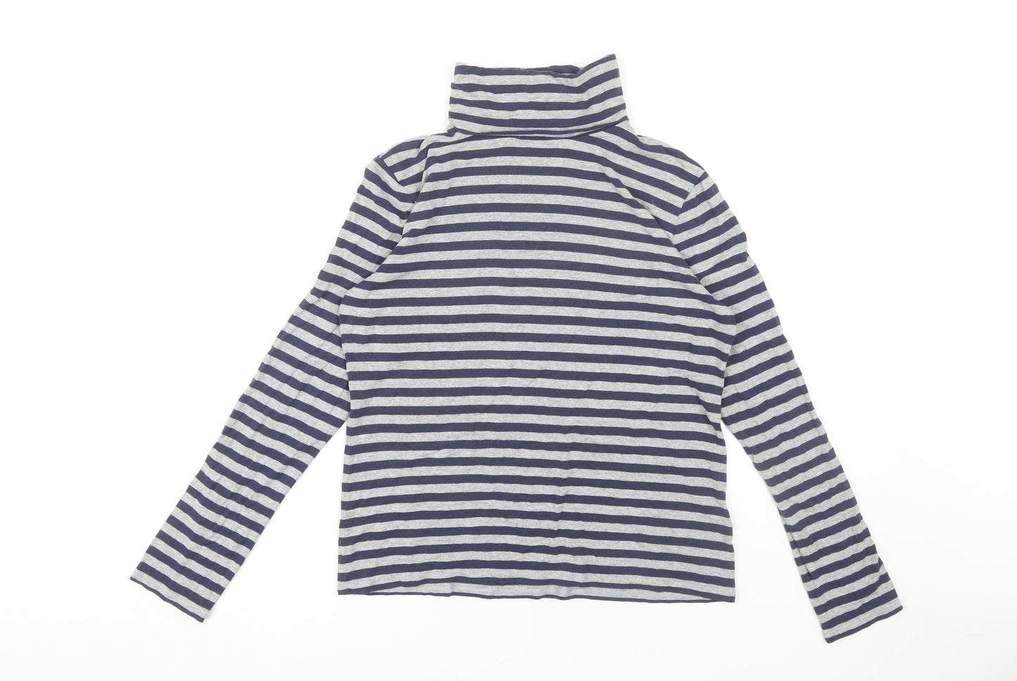Hobbs Women's Blue Striped Long Sleeve T-Shirt M