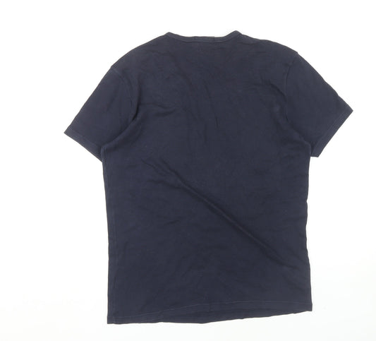 Polo by Ralph Lauren Blue V-Neck T-Shirt M