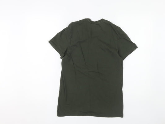 Adidas Unisex Green Camouflage T-Shirt S Casual