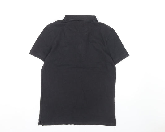 Lyle & Scott Men's Black Polo Shirt, Size S, Logo Accent