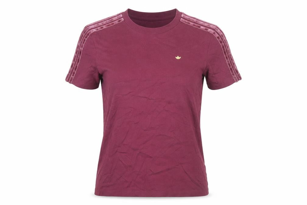 Womens UK Size 6 adidas Red 100% Cotton T-Shirt