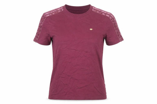 Womens UK Size 6 adidas Red 100% Cotton T-Shirt