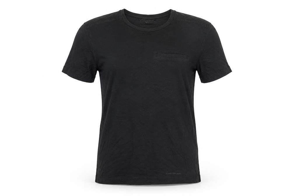 Unisex Adultss UK Size M Calvin Klein Jeans Black 100% Cotton T-Shirt