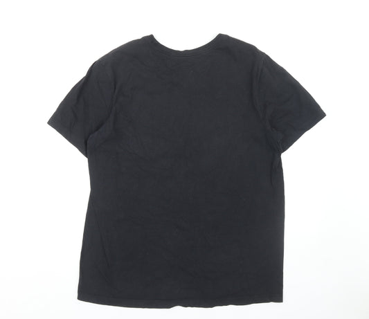 Nike Men's Black Graphic Print T-Shirt Large
