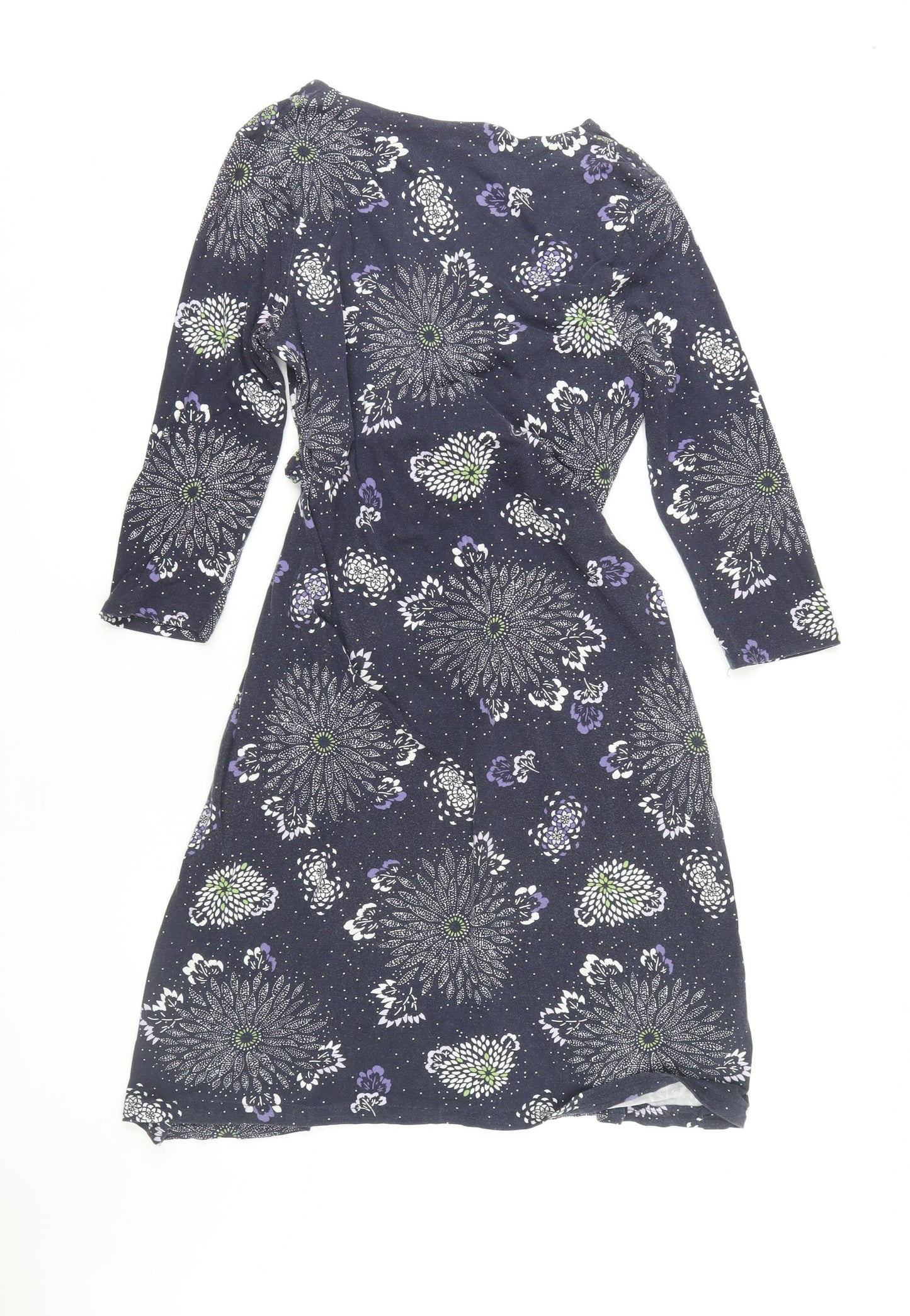 Marks and Spencer Women's Multicoloured Floral Wrap Dress Size 14