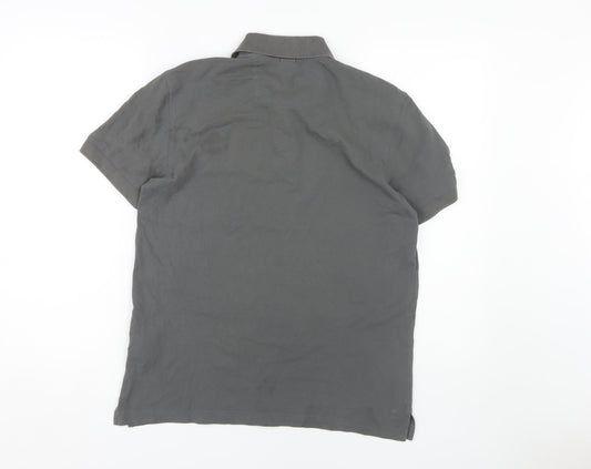 Hugo Boss Men's Grey Polo Shirt L Cotton Modern Fit