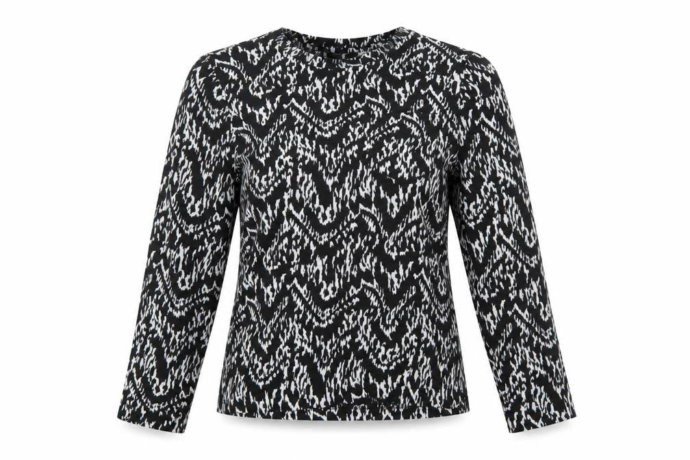 Marks and Spencer Women's Black Geometric Blouse M
