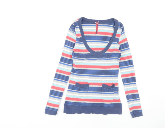 Next Women Multicoloured Striped T-Shirt Size 12