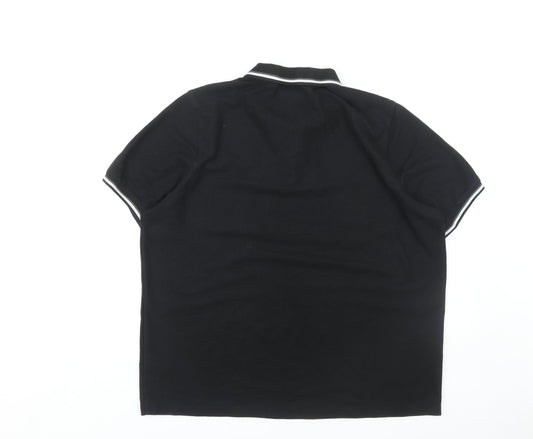 Slazenger Men's Black 2XL Polo Shirt - Short Sleeve