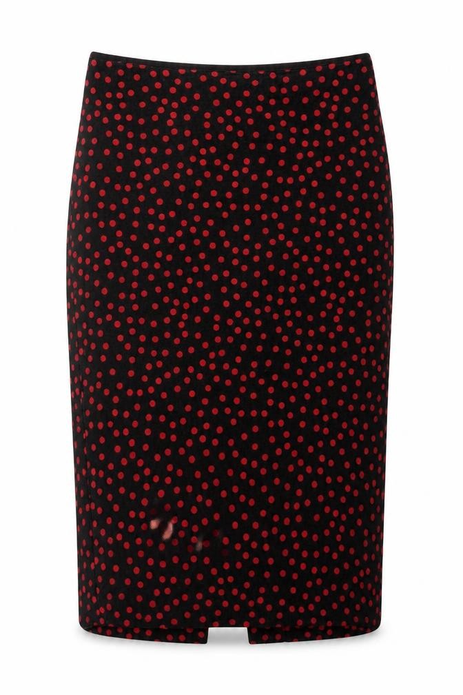 Marks and Spencer Women's Black Polka Dot Pencil Skirt 10
