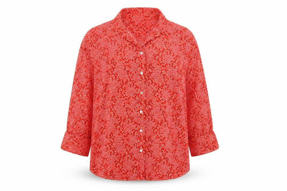 Marks and Spencer Women's Red Button-Up Shirt, Size 20