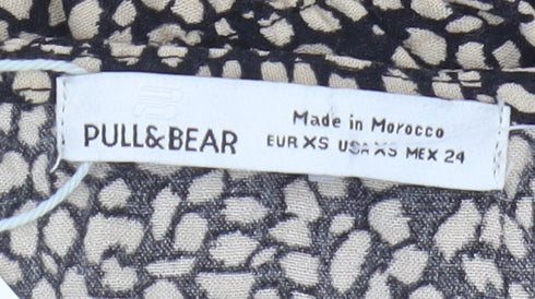 Pull&Bear Women's Cropped V-Neck Blouse XS