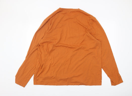 Mountain Warehouse Men's Orange Long Sleeve T-Shirt 2XL