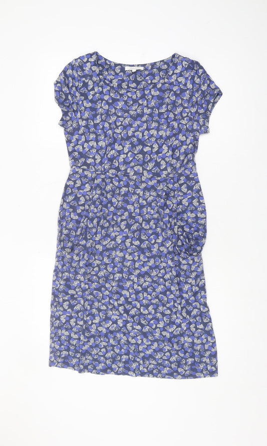 White Stuff Women's Blue Floral Dress Size 8