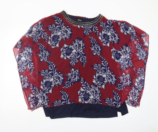 Klass Floral Beaded Women's Multicoloured Top XL