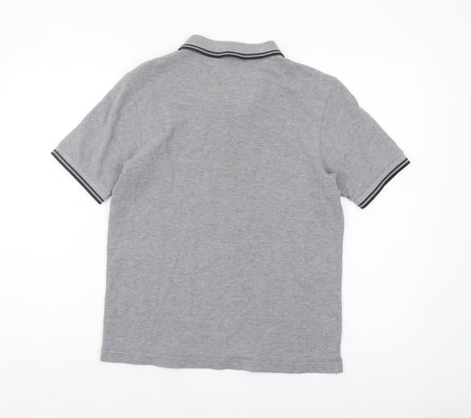 Fred Perry Men's Grey Slim Polo Shirt M