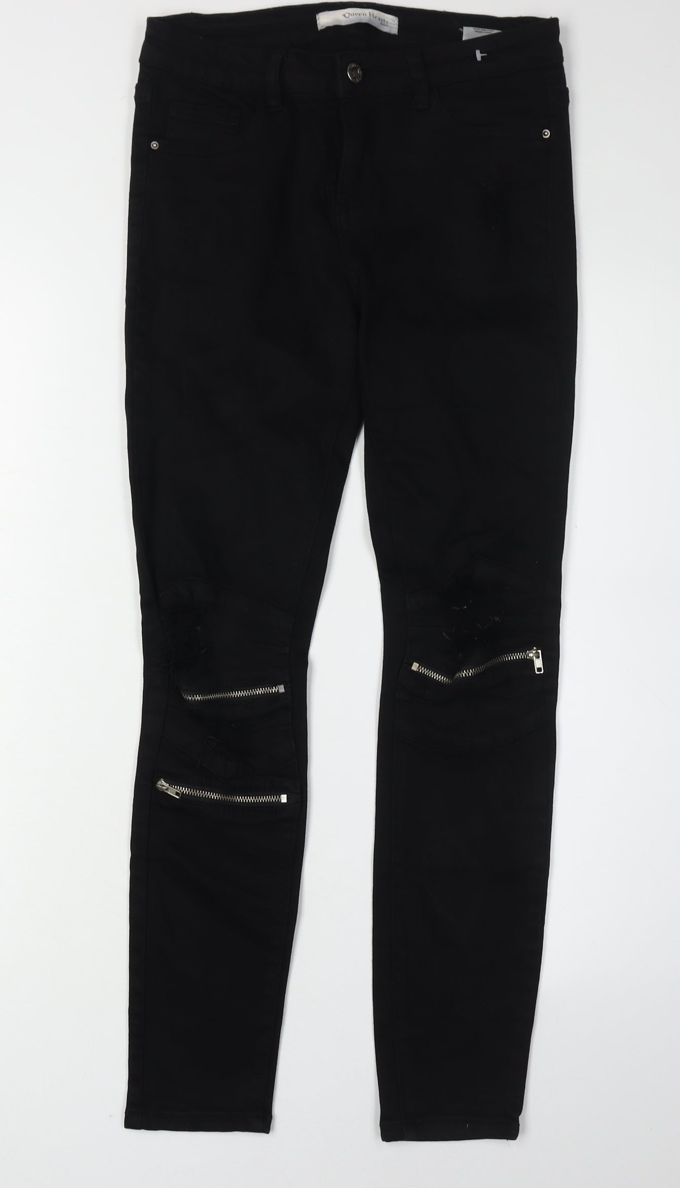 Queen Hearts Women's Black Skinny Jeans S Slim