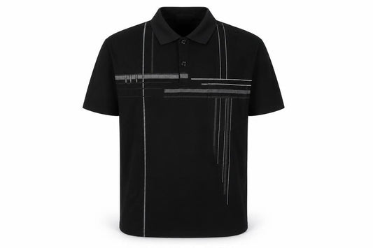 Tom Hagan Men's Black Polo, Medium, Short Sleeve
