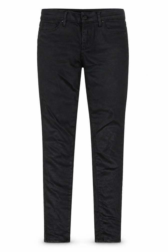 Topshop Women's Black Coated Leigh Skinny Jeggings