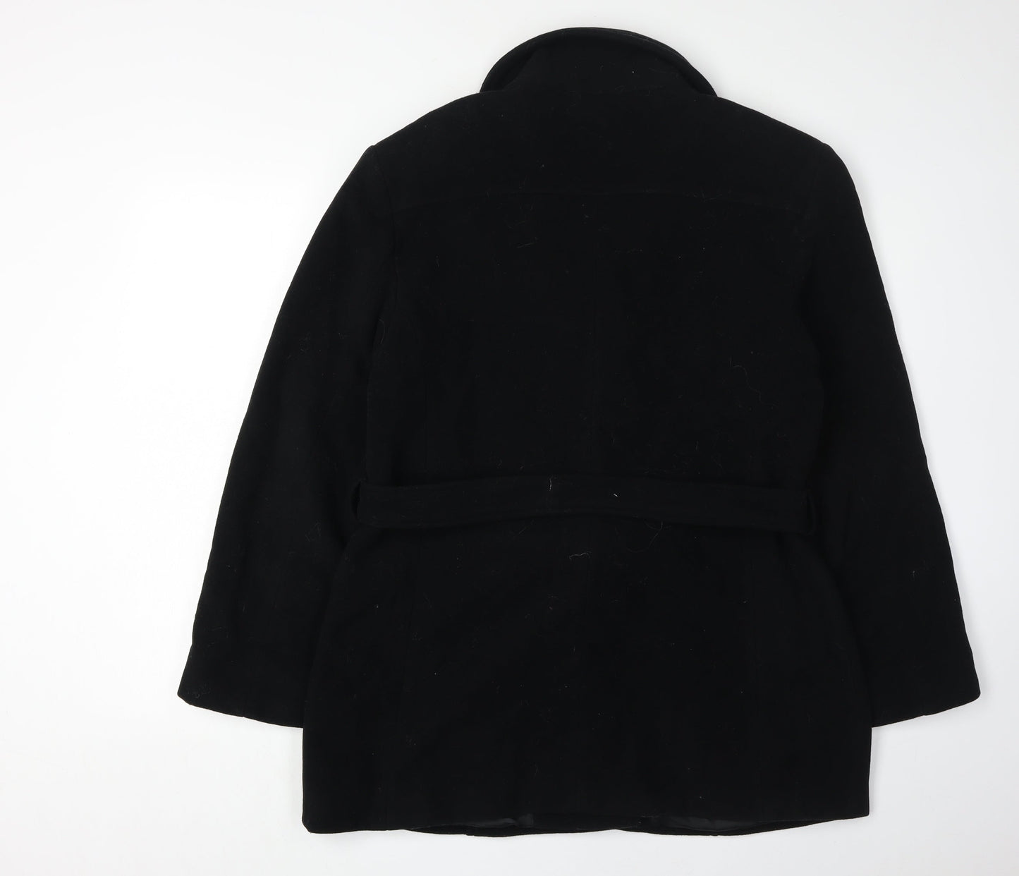 BHS Women's Black Belted Coat Size 14