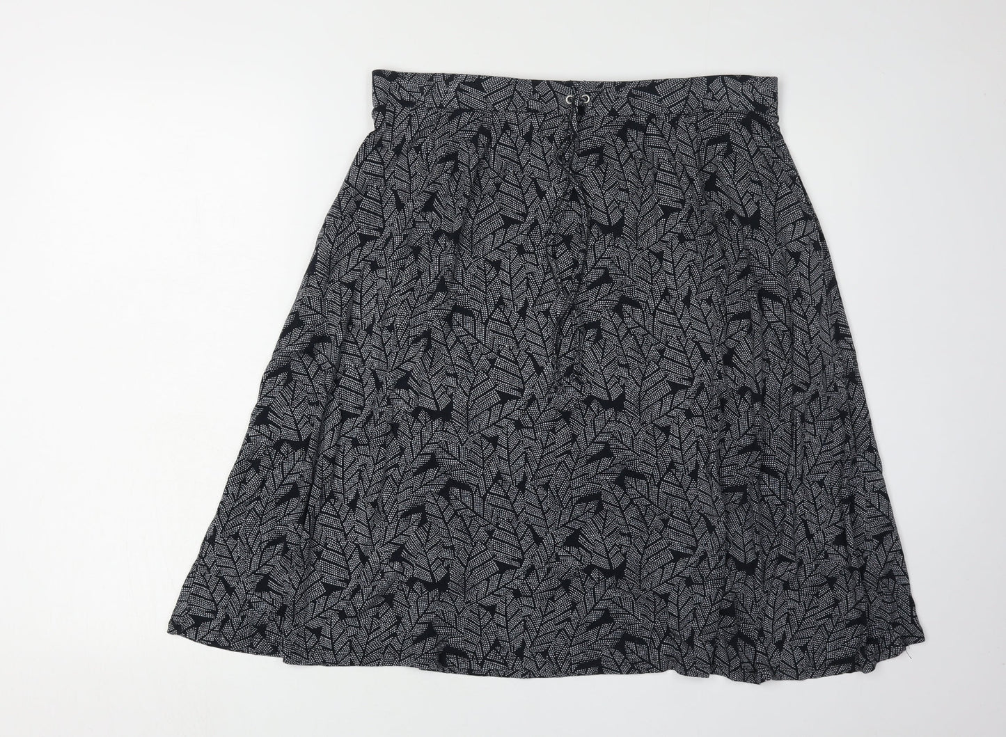 Maine New England Women's Black Geometric A-Line Skirt