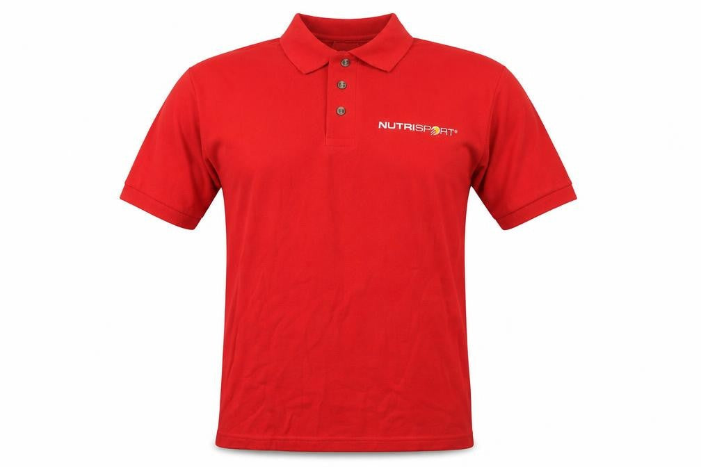 Nutrisport Men's Red Polo Shirt Medium