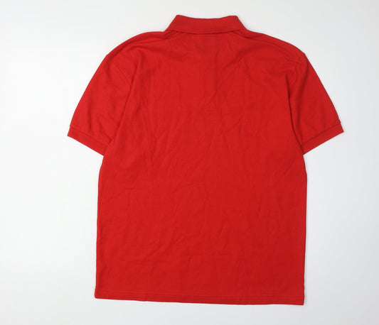 Nutrisport Men's Red Polo Shirt Medium