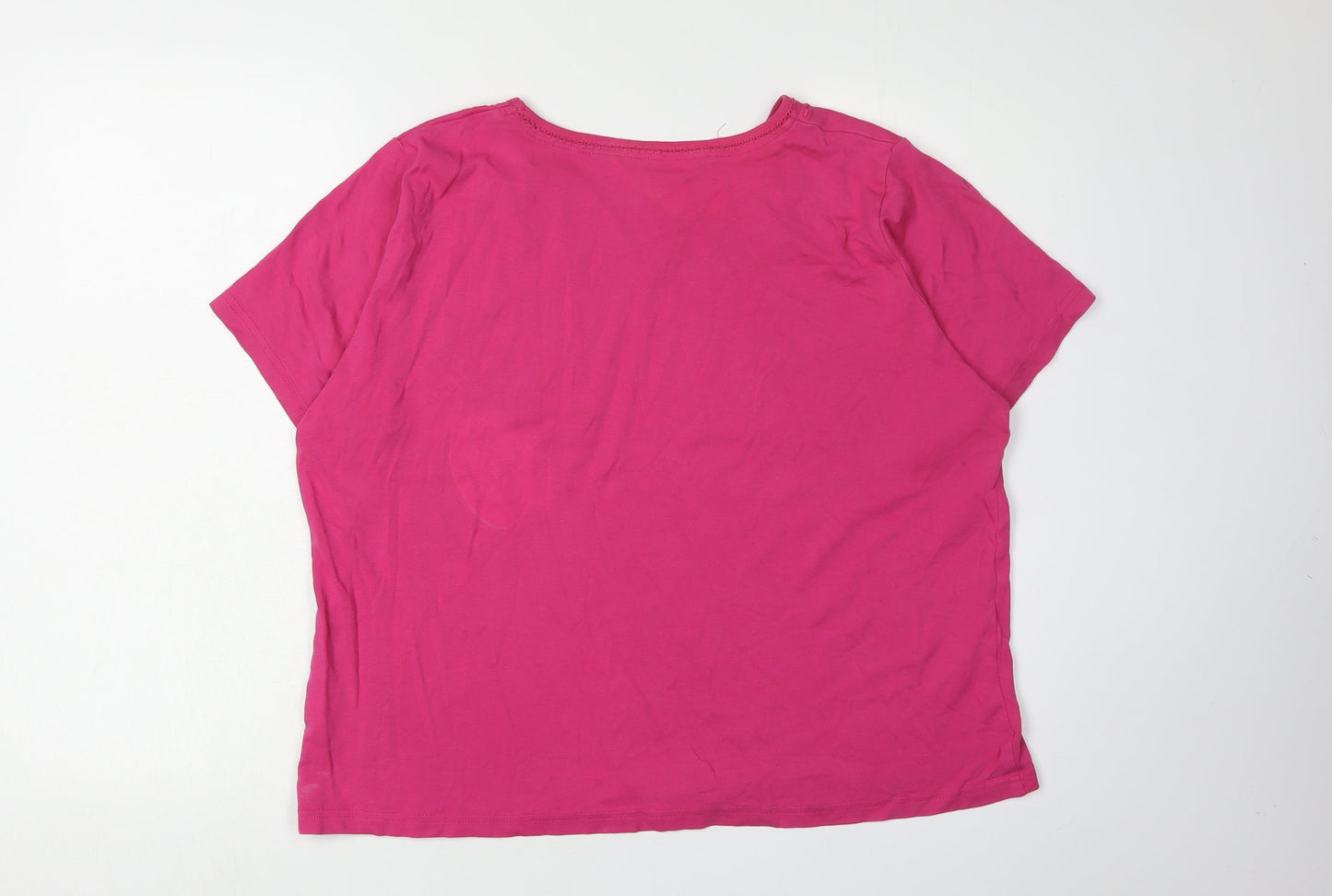 Honor Millburn Women's Pink Embroidered T-Shirt, L