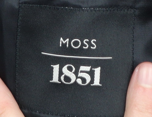 Moss 1851 Men's Black Tuxedo Blazer, Regular Fit, 42