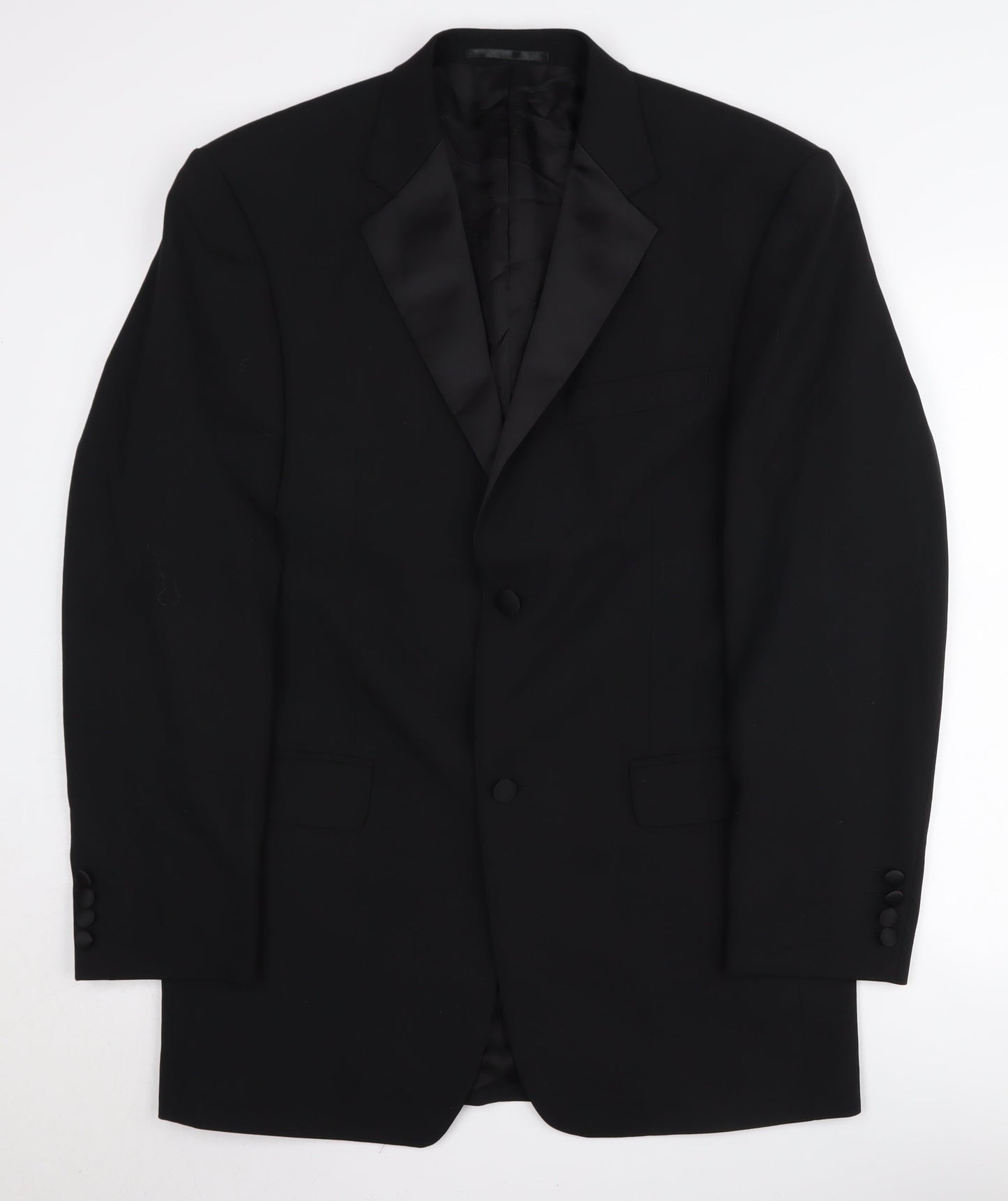Moss Bros Black Men's Blazer, 38L, Formal Tuxedo Jacket