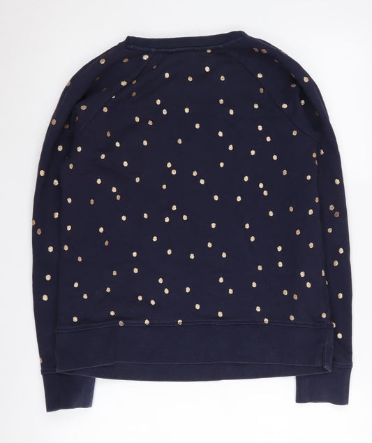 Boden Women's Blue Polka Dot Pullover Sweatshirt S