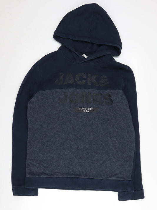 Jack & Jones Men's Blue Pullover Hoodie M