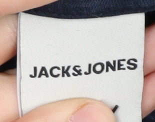 Jack & Jones Men's Blue Pullover Hoodie M