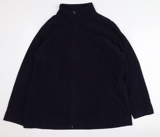 EWM Women's Black Fleece Jacket L Casual Zip