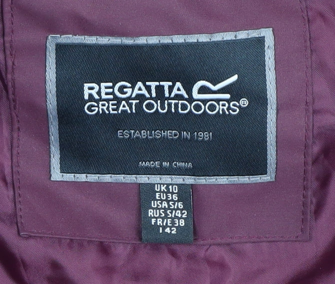 Regatta Women's Purple Parka Jacket Size 10