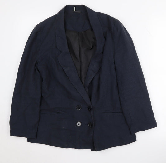 Sparkle & Fade Blue Women's Blazer M, Cotton, Casual