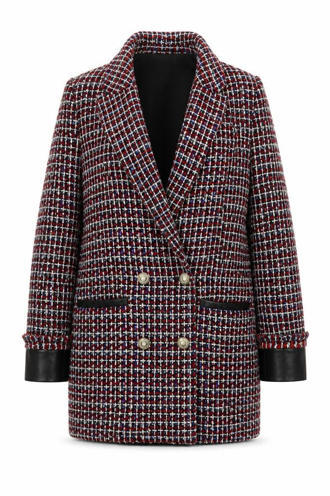 River Island Women’s Multicoloured Checked Coat - Size 12